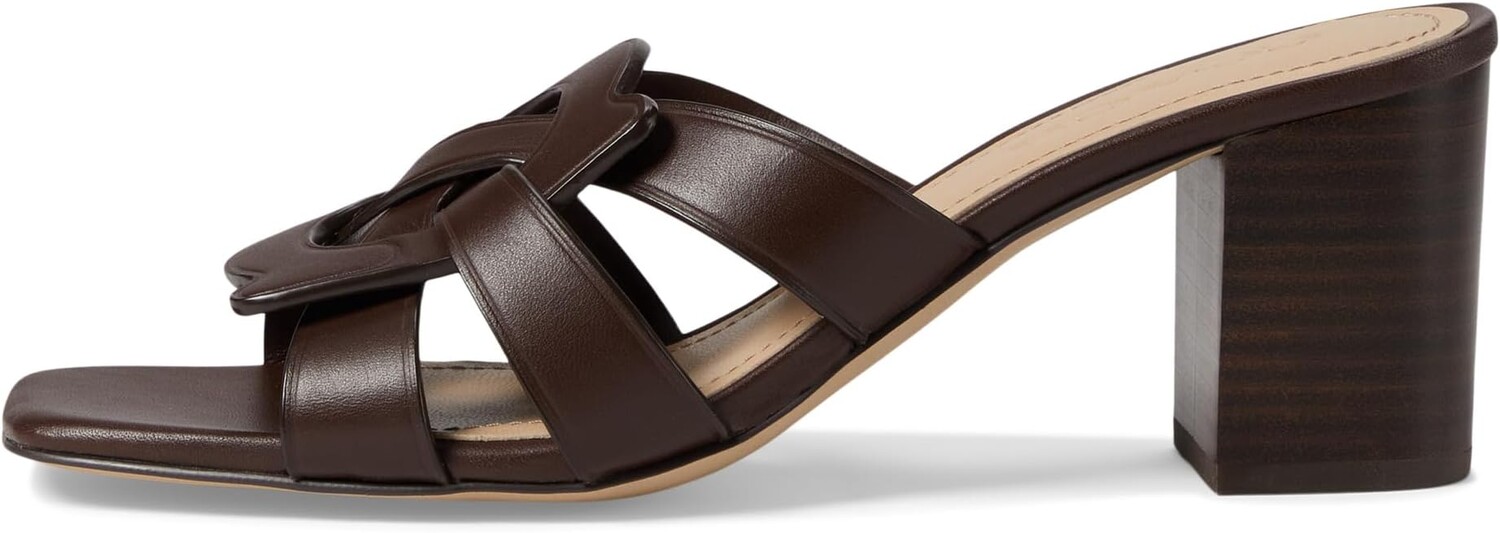 Туфли COACH Nikki Leather Sandal, цвет Maple — фото 4