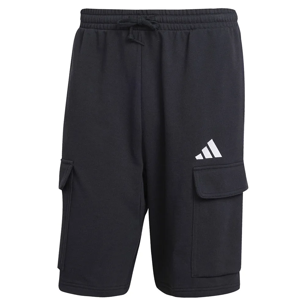 Шорты adidas Essentials Feel Cozy French Terry cargo, черный — фото 3