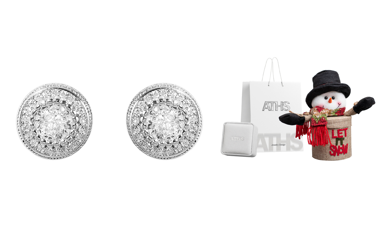 

Мужские серьги-гвоздики Stud ASTAR HADES, Concentric Circle Stud Earrings (Christmas Gift Box)