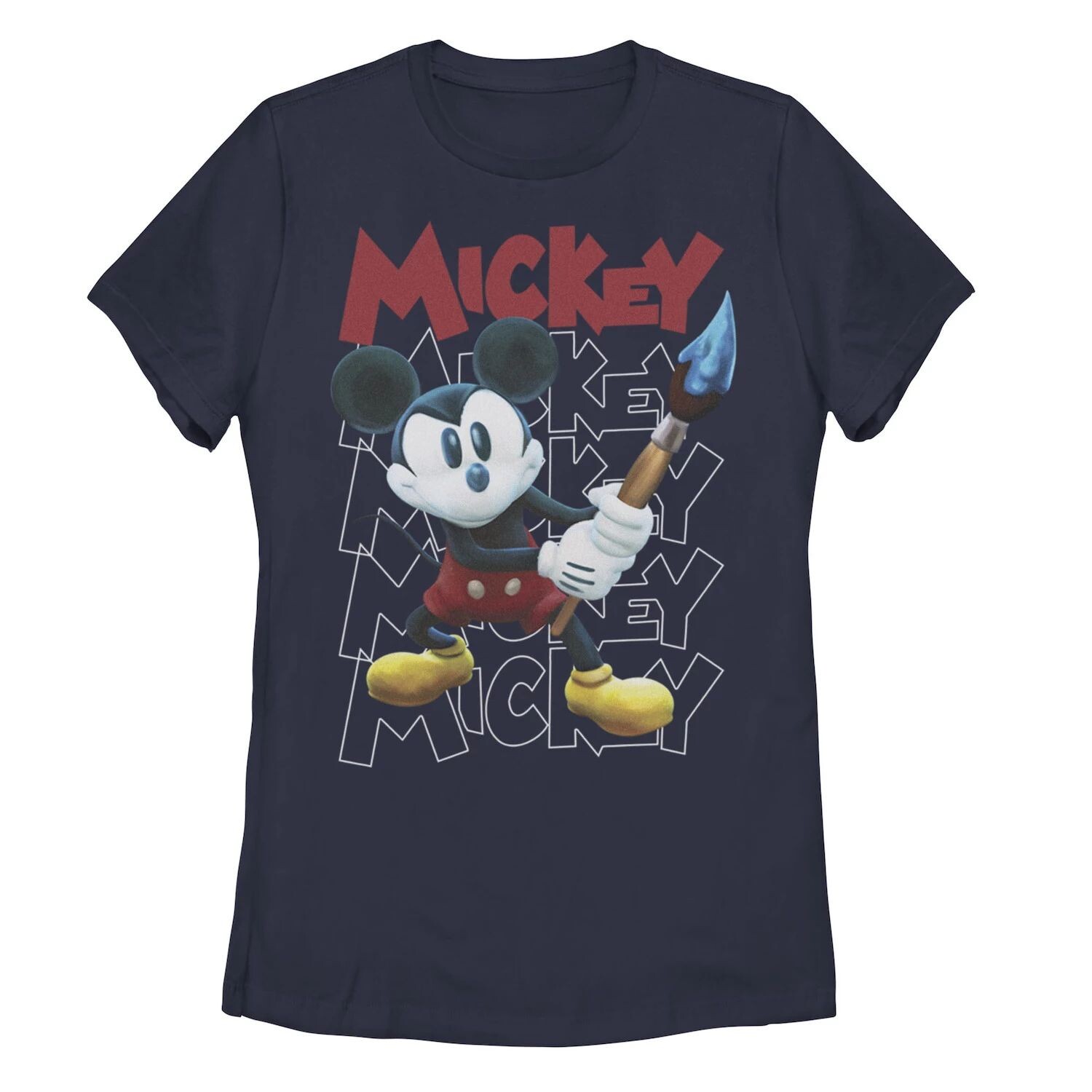 

Футболка с графическим рисунком Disney's Epic Mickey Word Stack для юниоров Licensed Character, темно-синий