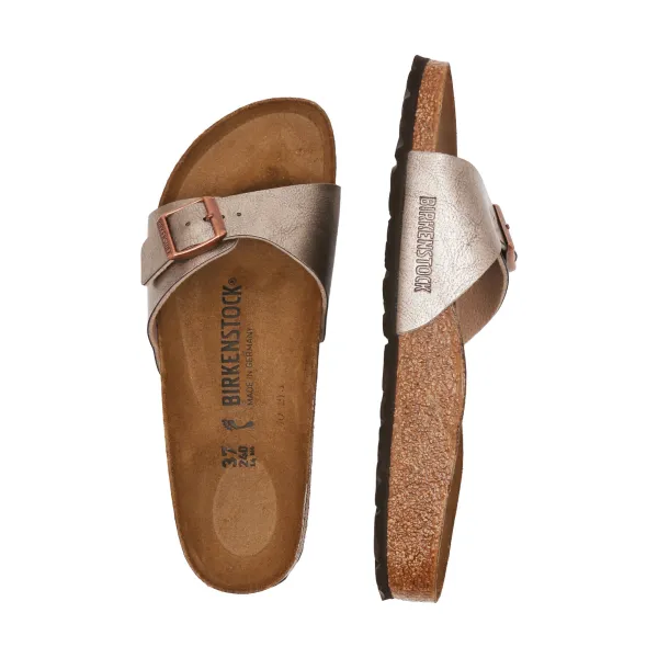 Тапочки Madrid bf с добавлением кожи Birkenstock, металлический — фото 3