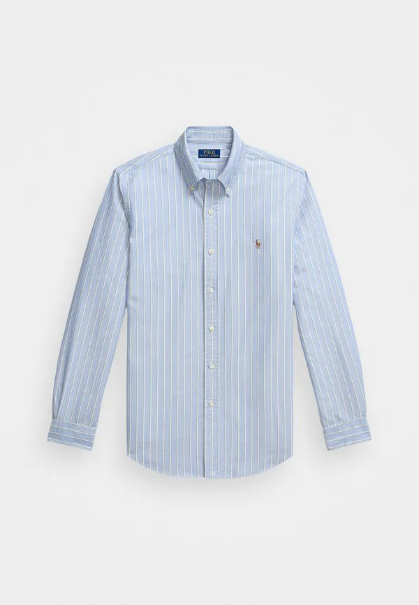Рубашка-Оксфорд в полоску, сшитая на заказ. Polo Ralph Lauren, Blue Multi — фото 4