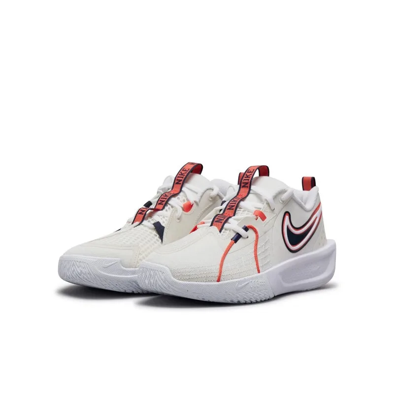 Nike Детские баскетбольные кроссовки G.T. Cut 3 с амортизацией, износостойкие и дышащие, низкие, цвет экрю/оранжевый, унисекс — фото 4