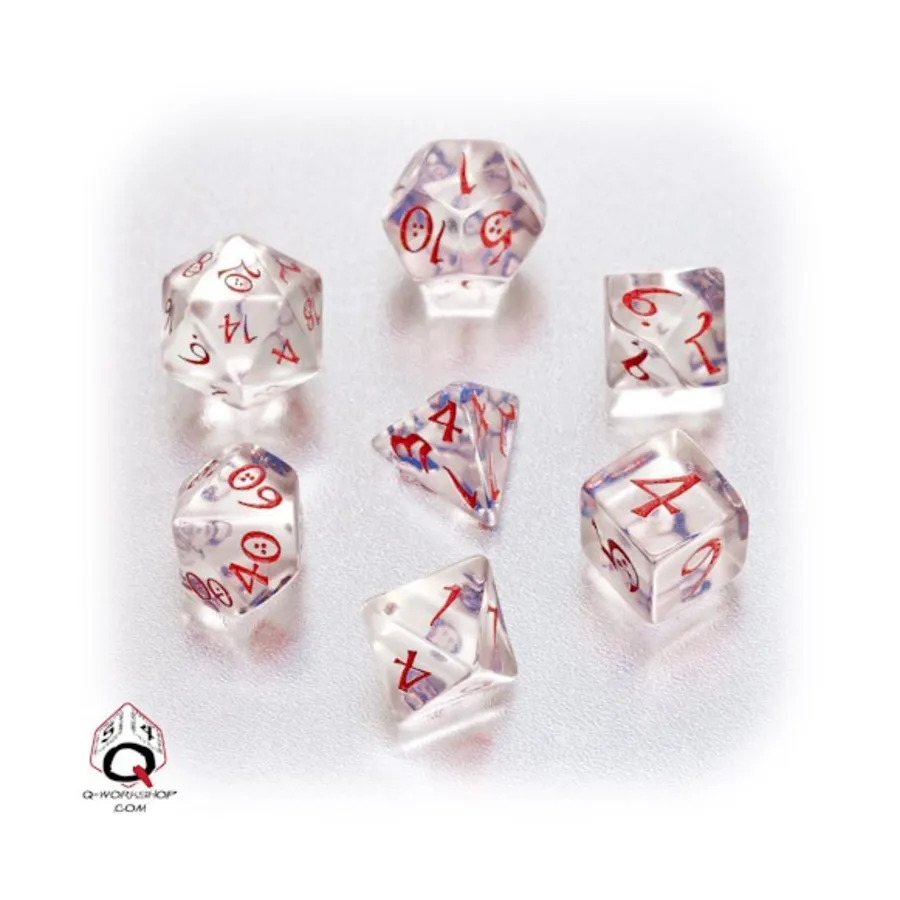 

Poly Set полупрозрачный с синим и красным (7), Classic Role Playing Games Dice
