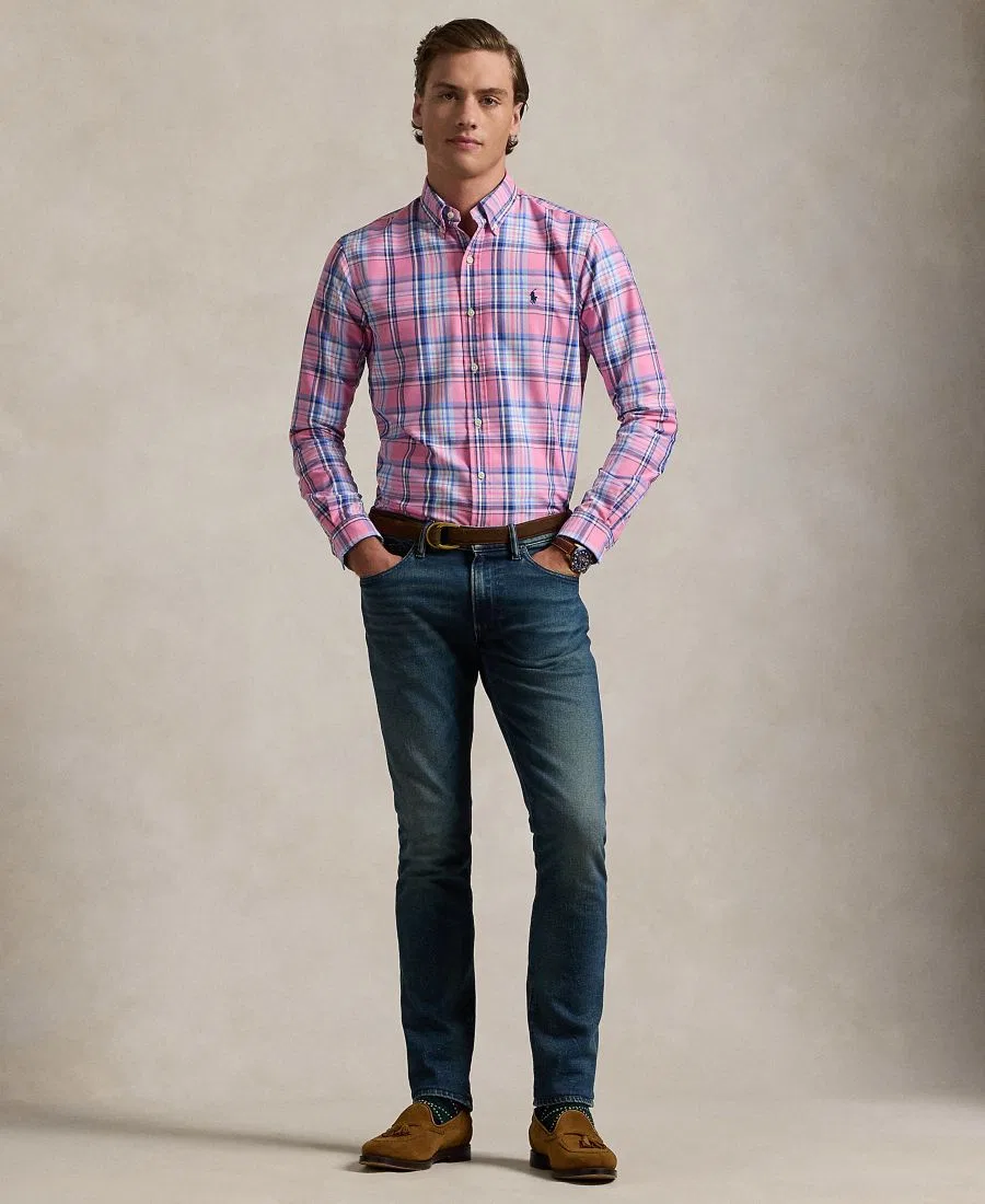 Мужская классическая рубашка оксфордского кроя Performance Polo Ralph Lauren, мультиколор — фото 2