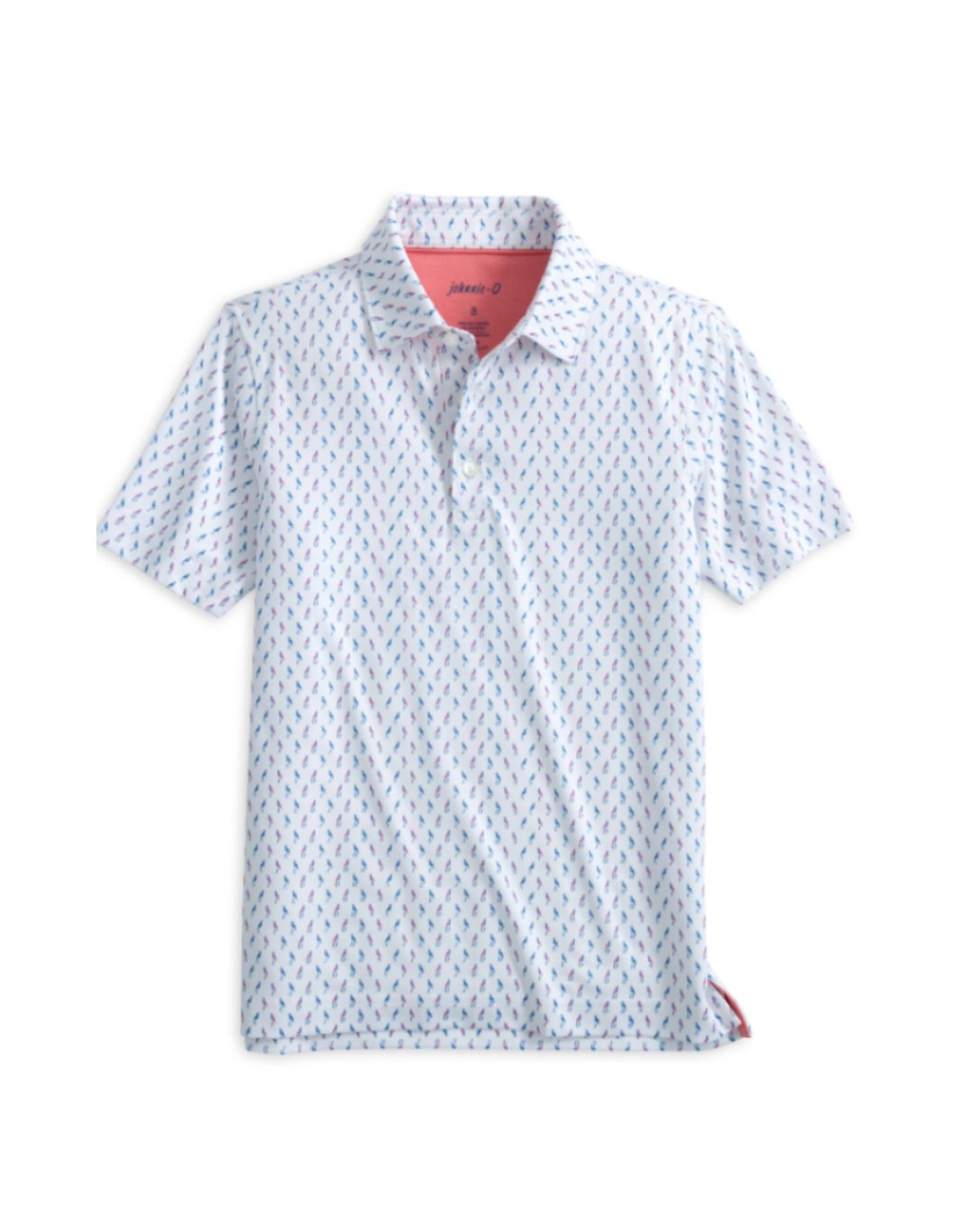 

JOHNNIE-O Детская поло-рубашка Cleo Junior с принтом, белого цвета, Белый, JOHNNIE-O Детская поло-рубашка Cleo Junior с принтом, белого цвета