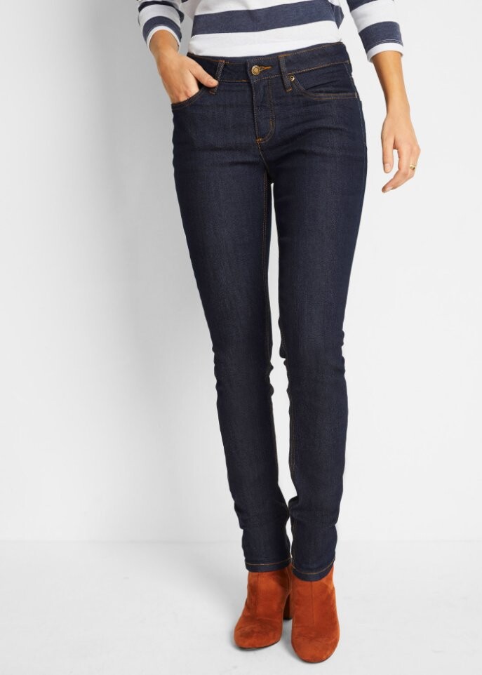 Комфортные эластичные джинсы скинни John Baner Jeanswear, синий — фото 3