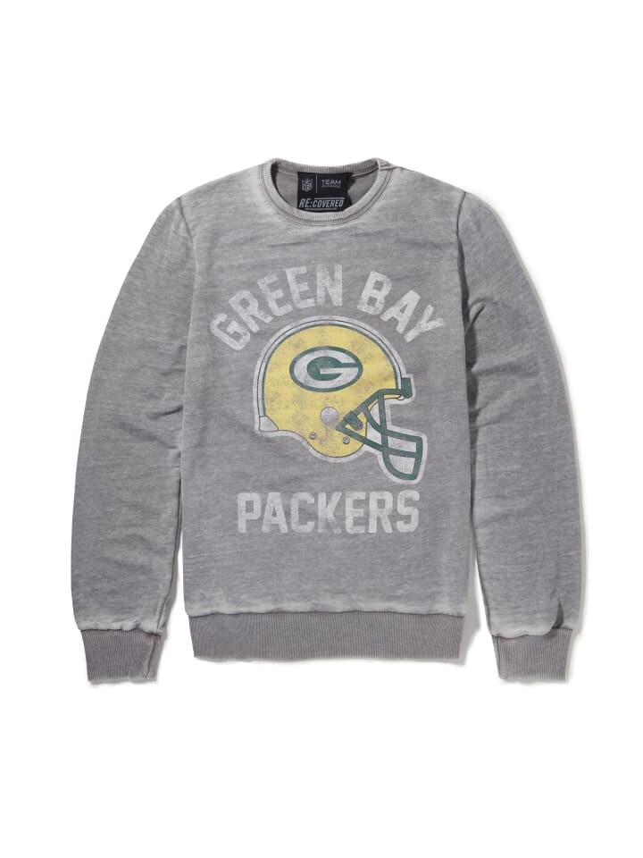 

Толстовка Re:Covered Sweatshirt NFL Green Bay Packers Helmet Print, серый