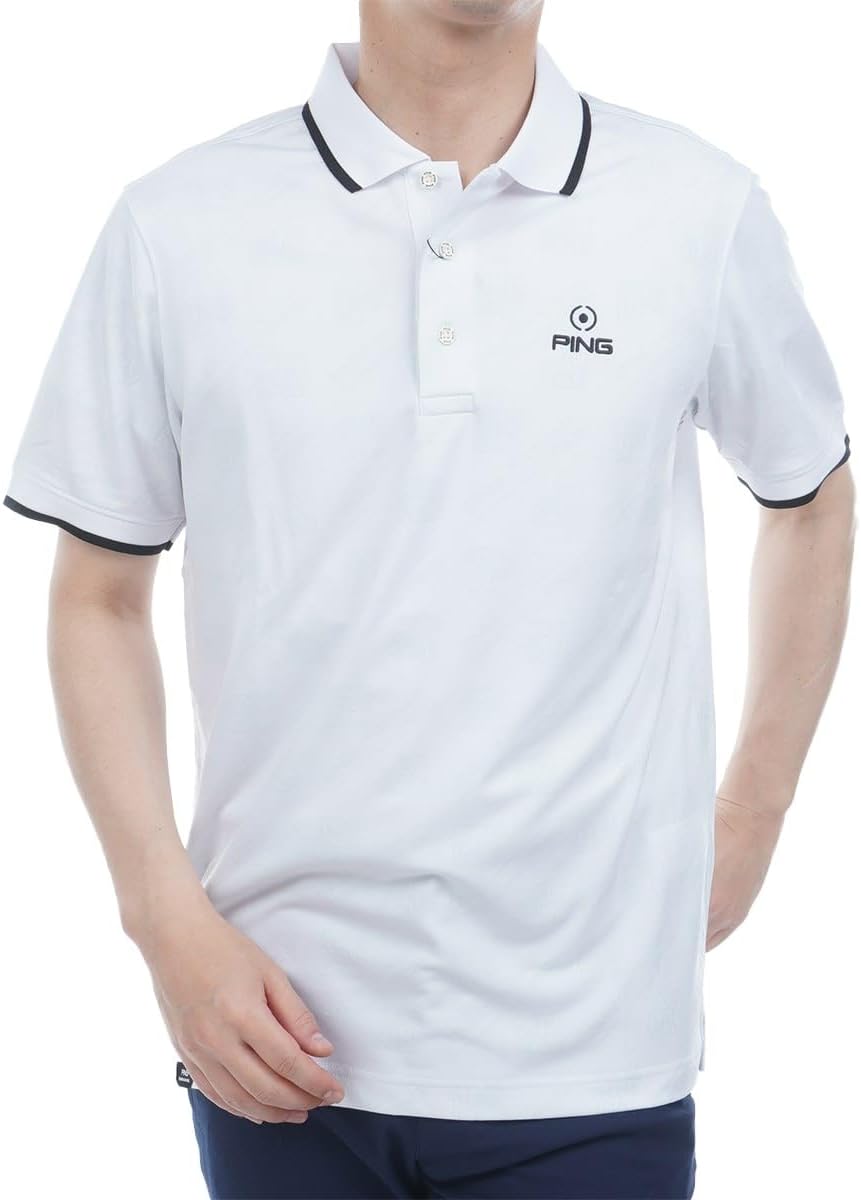 

Мужская поло-рубашка с коротким рукавом Pin Apparel 621-5160313 (с косым логотипом) / для гольфа Ping, белый