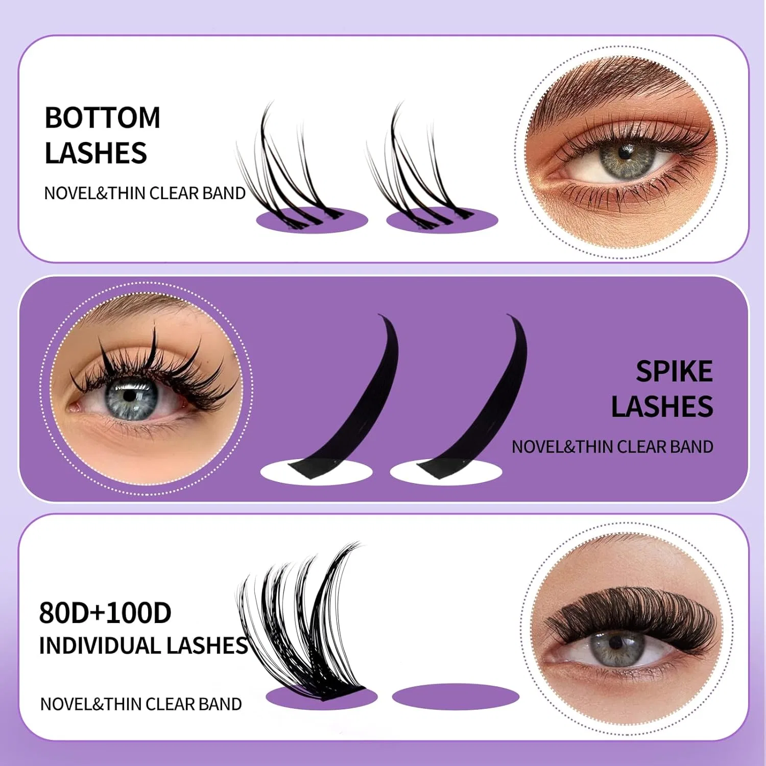 Набор для наращивания ресниц 80D + 100D Wendy Lashes — фото 2