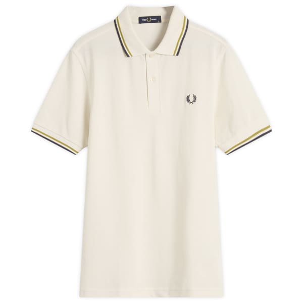

Рубашка-Поло с двойной отделкой Fred Perry, Ecr/Tbyllw/Ancgy
