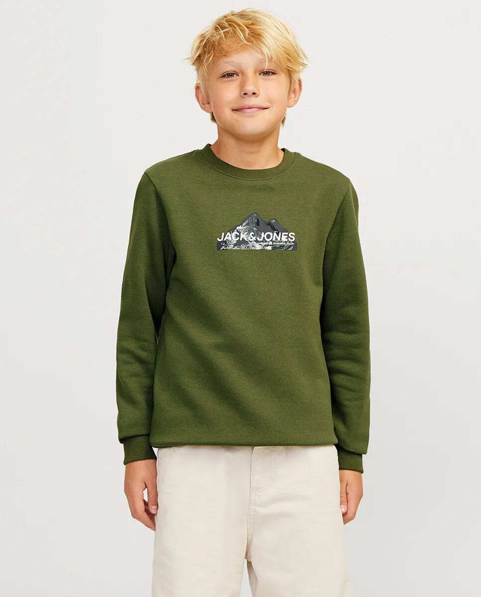 

Толстовка для мальчика с круглым вырезом Jack & Jones, цвет Verde Militar