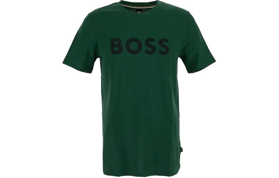 

Футболка с круглым вырезом и принтом логотипа HUGO BOSS, зеленый