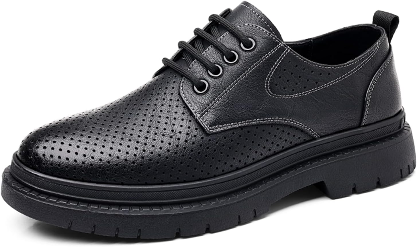 

Мужские классические туфли из натуральной кожи с застежкой на шнуровке, оксфорды Abborora, черный