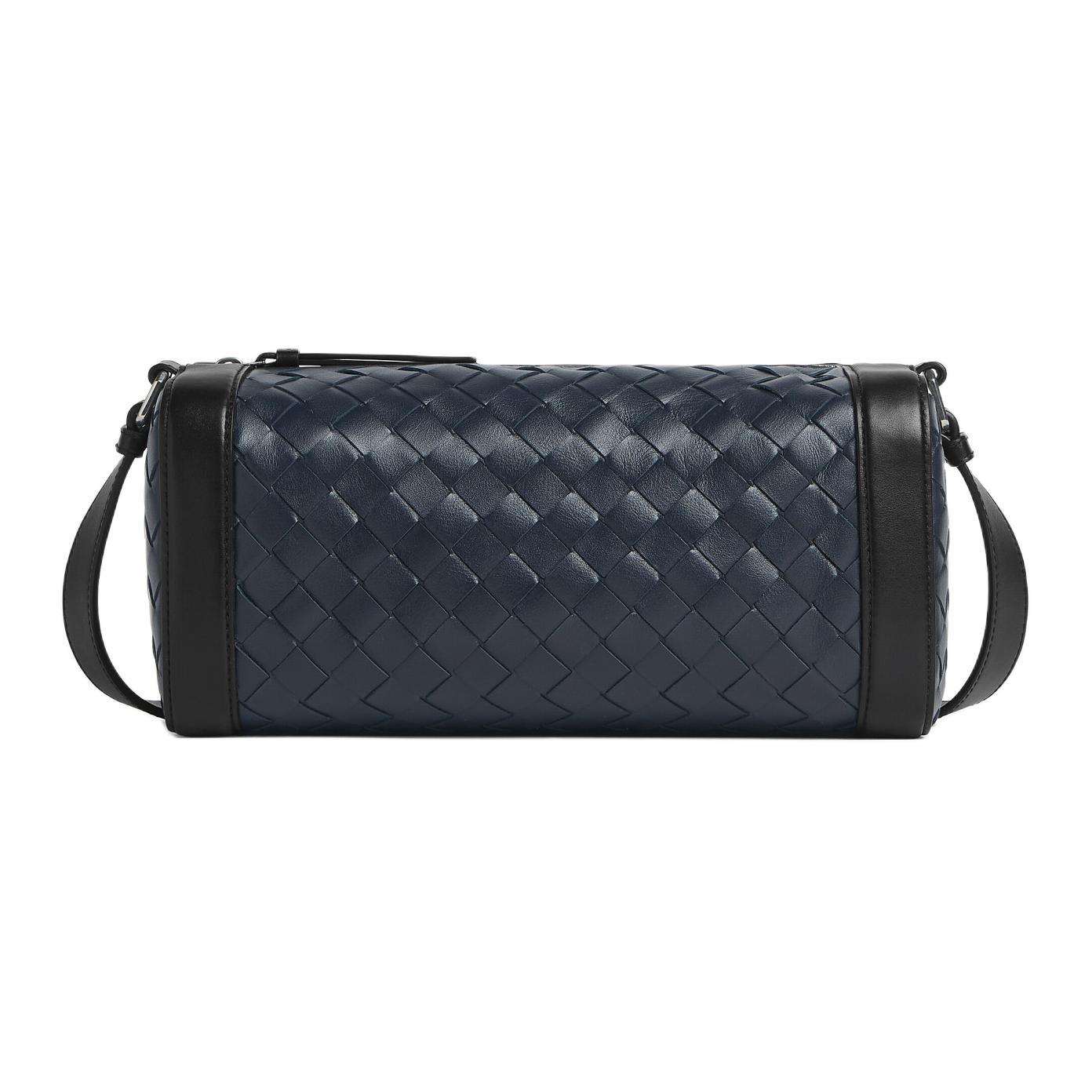 

Bottega Veneta Кожаный наплечный рюкзак мужской космический синий и черный