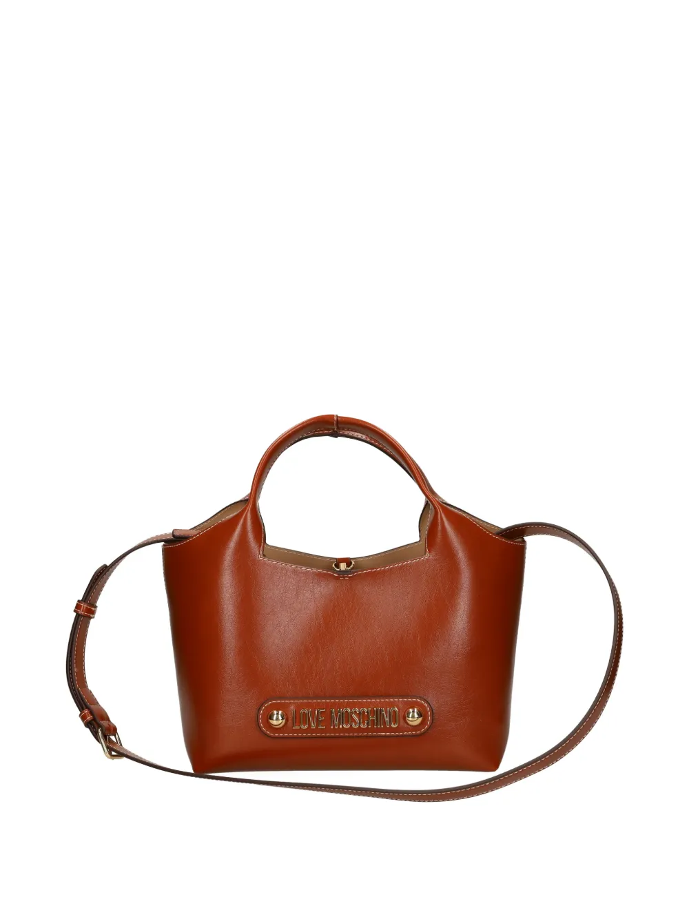 

Сумка-тоут с логотипом Love Moschino, коричневый