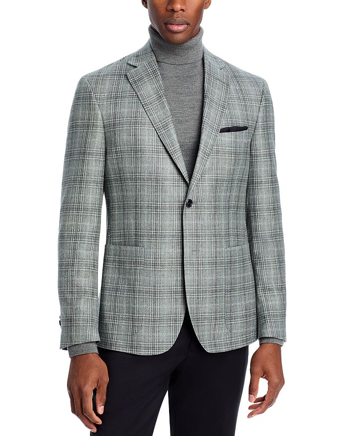 

Клетчатое спортивное пальто стандартного кроя без структуры The Men's Store at Bloomingdale's, зеленый