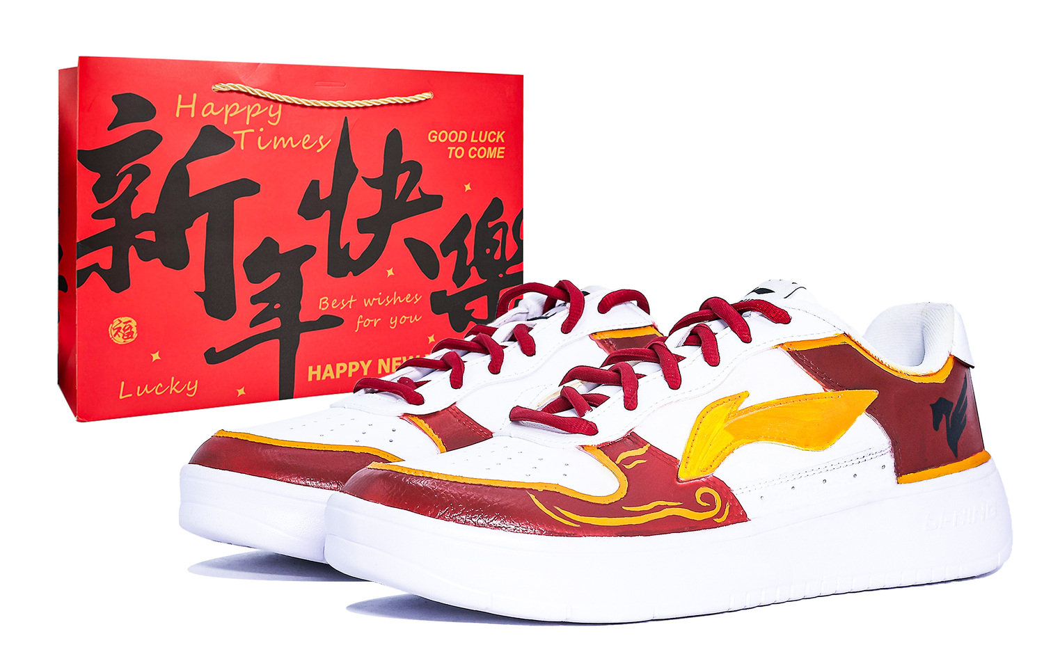 

Li Ning Floating Boat Slip Resistant Cushioning Abrasion Resistant Low top Skateboard Shoes Men's Li-Ning, красный