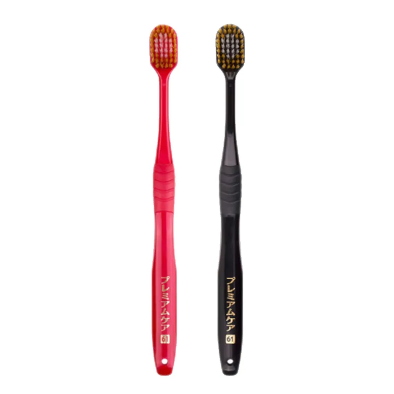 Средняя зубная щетка для взрослых с 48 щетинками EBISU, 2 pieces of medium-bristle brushes, random color