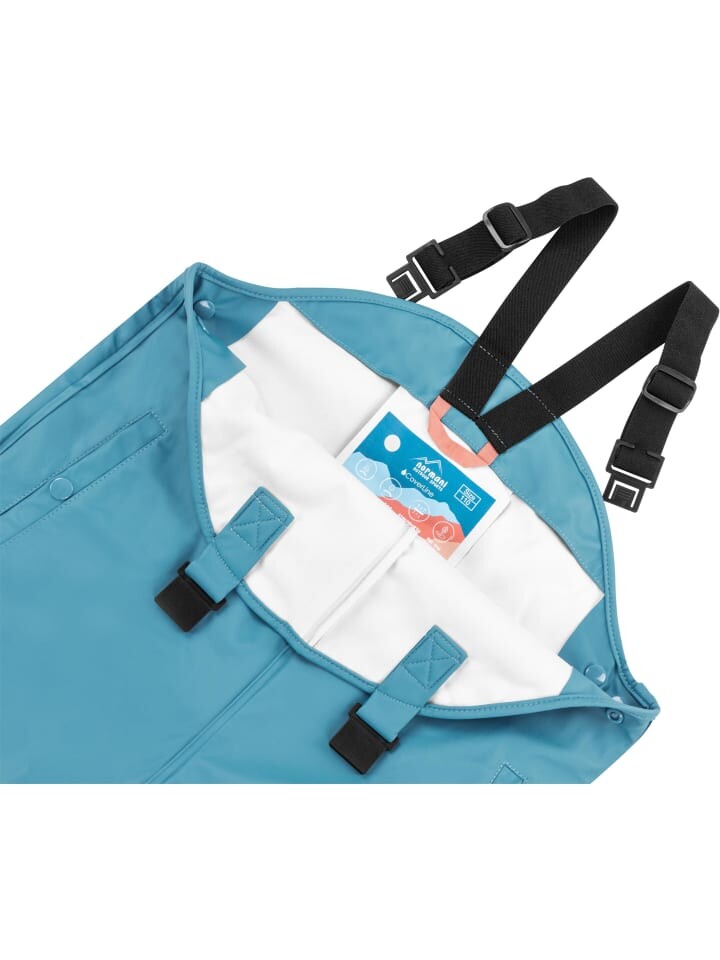 Дождевые брюки Normani Outdoor Sports Kinder Regenhose mit Hosenträgern „Skjolden“, светло-синий — фото 4