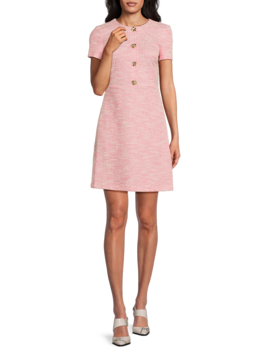 

Мини-платье с фактурной отделкой Karl Lagerfeld Paris, цвет Pink Sherbert Soft White