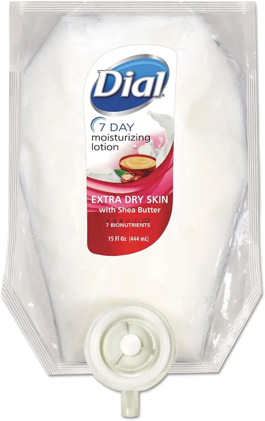 Лосьон увлажняющий Dial Extra Dry 7-Day с маслом ши, 15 унций, сменный блок