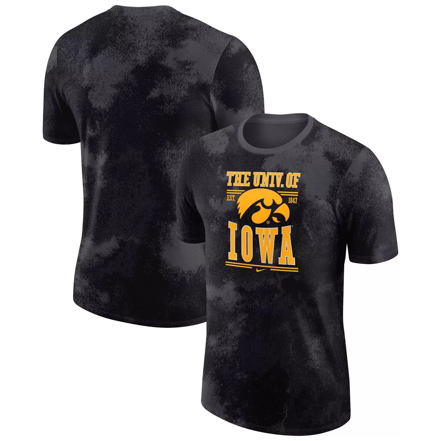 

Мужская антрацитовая футболка Iowa Hawkeyes Team Stack Nike, Черный, Мужская антрацитовая футболка Iowa Hawkeyes Team Stack Nike
