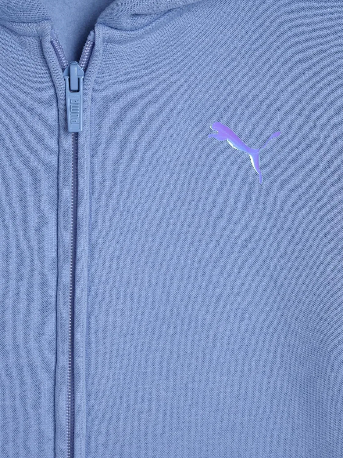 Детская худи на молнии PUMA Core Logo, цвет Intense Lavender — фото 3