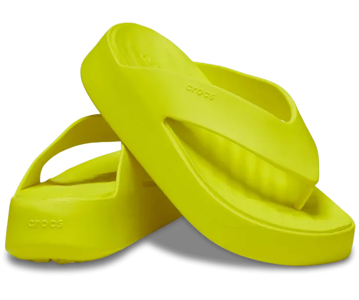 Шлепанцы на платформе Getaway Crocs женские, цвет Acidity — фото 2