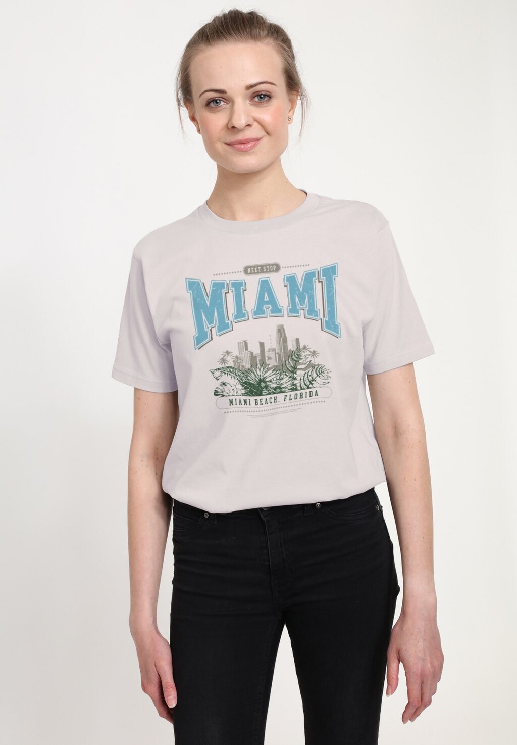 

Футболка с принтом NEXT STOP MIAMI Henry Tiger, бежевый