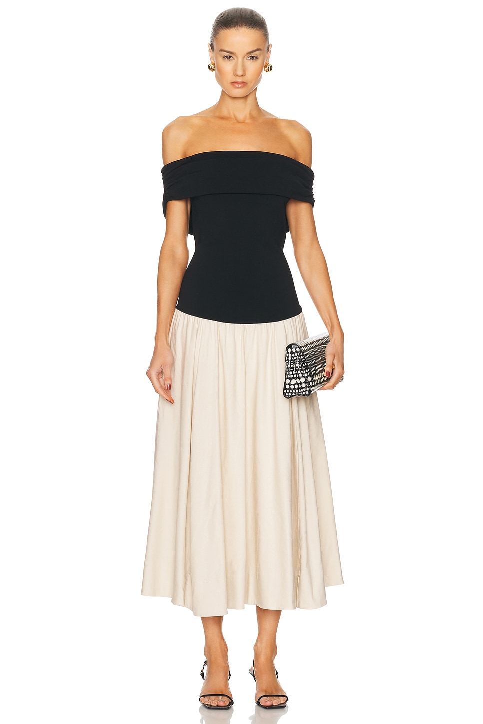 

Платье миди Adaline с открытыми плечами Simkhai, Black Multi