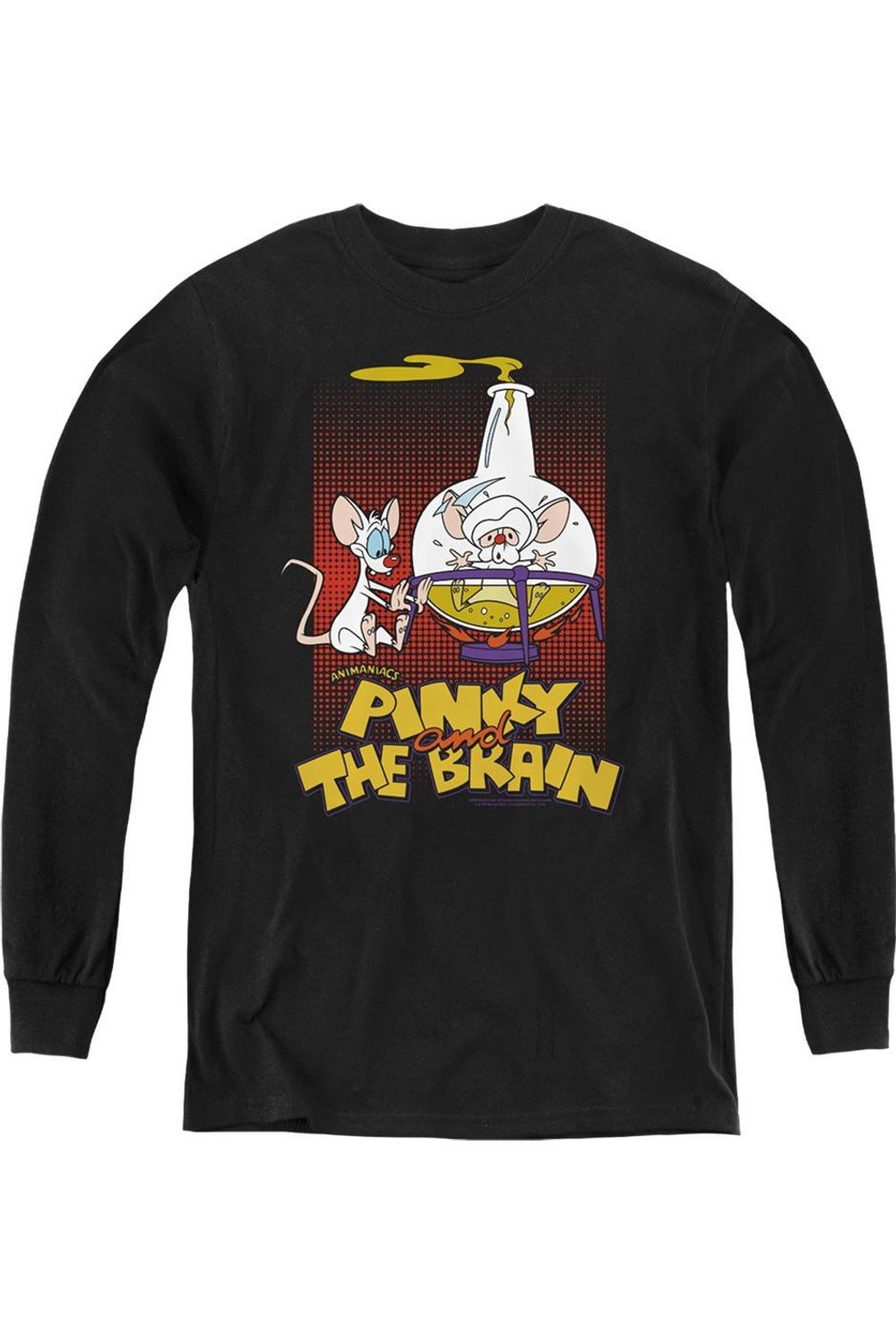 

Футболка с длинным рукавом Pinky And The Brain и колбой лабораторной Gildan