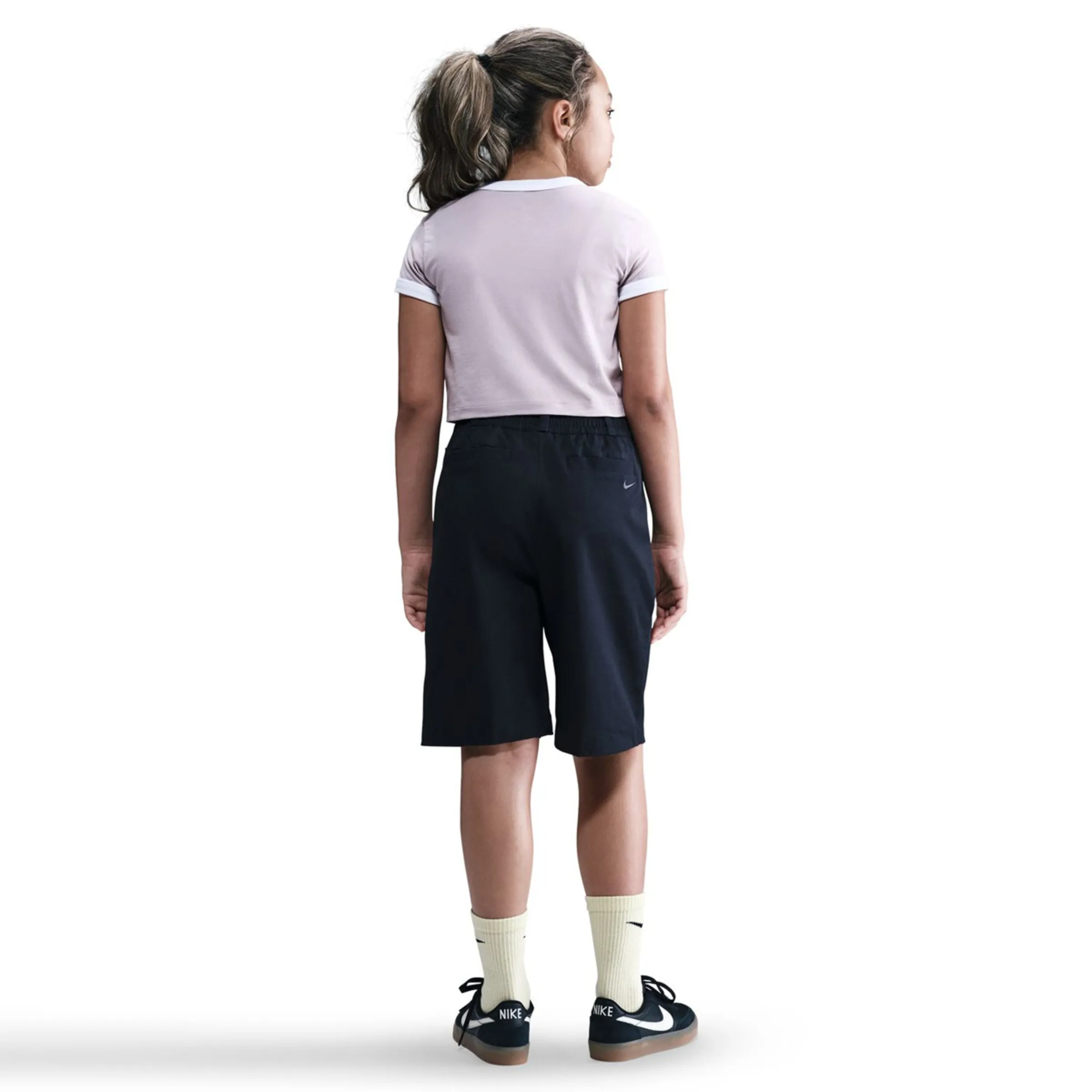 Детская футболка в стиле Y2K с принтом звезды Nike, серый — фото 2
