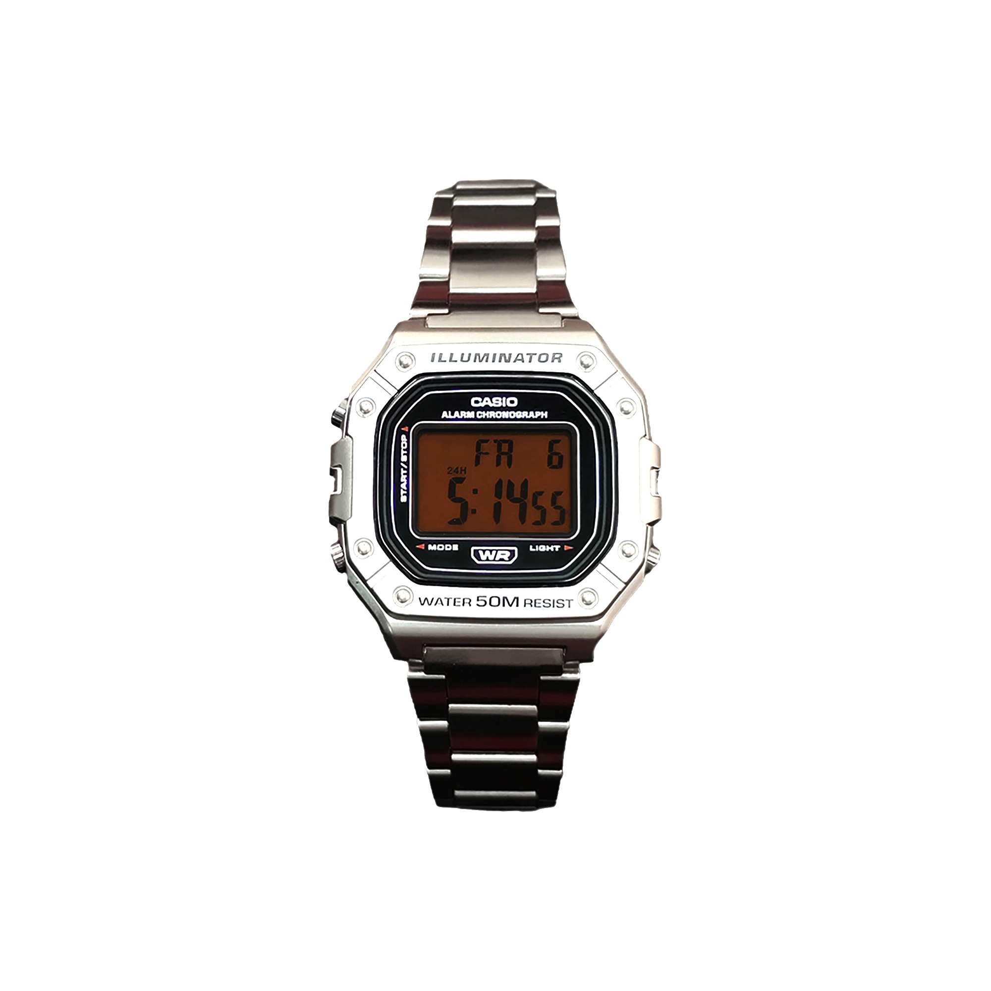 

CASIO Часы G Shock W 218HD 1A, Silver Dial Umber Watch Glass
