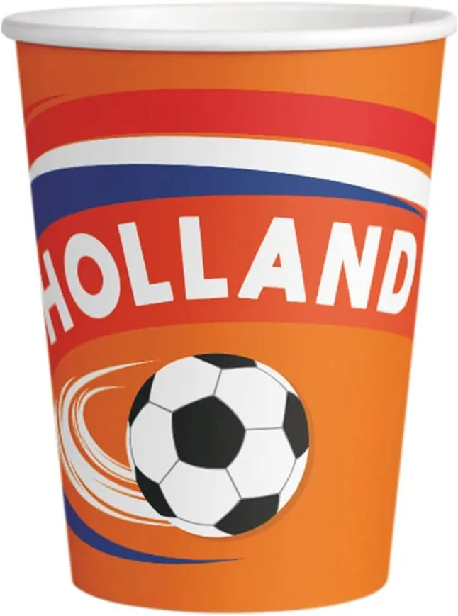 Boland - набор для вечеринки Holland, бумажные тарелки, стаканчики и салфетки, Нидерланды, чемпионат мира — фото 3