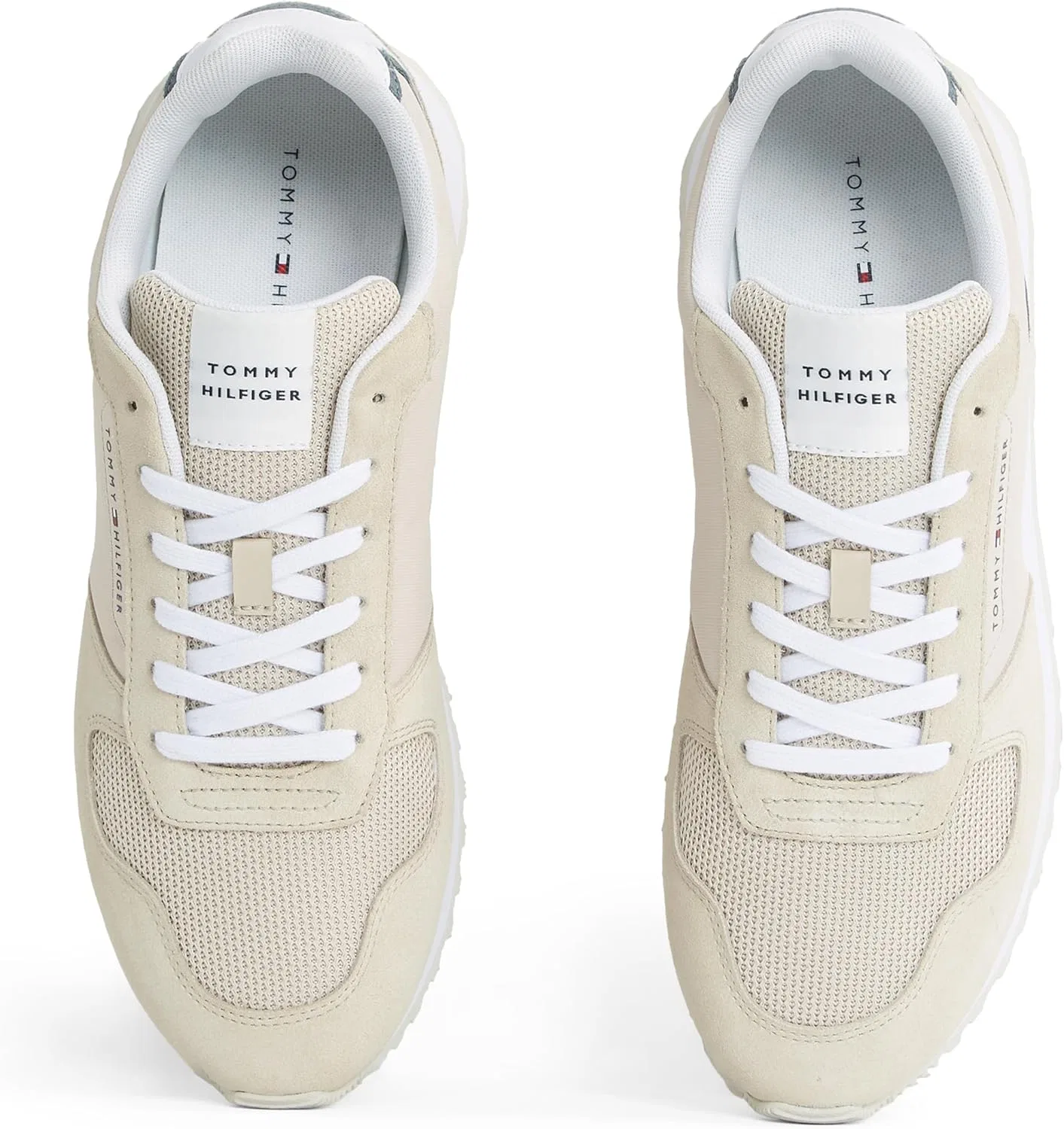 Мужские низкие кроссовки TOMMY HILFIGER Eva Runner Summer Nylon Pop Fm0fm05427, Beige — фото 4
