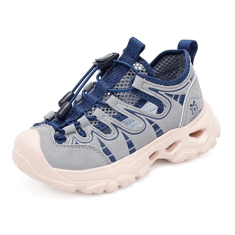 Детские сандалии Breathable Balance Low top BOBDOG, Sky Gray/Navy — фото 2