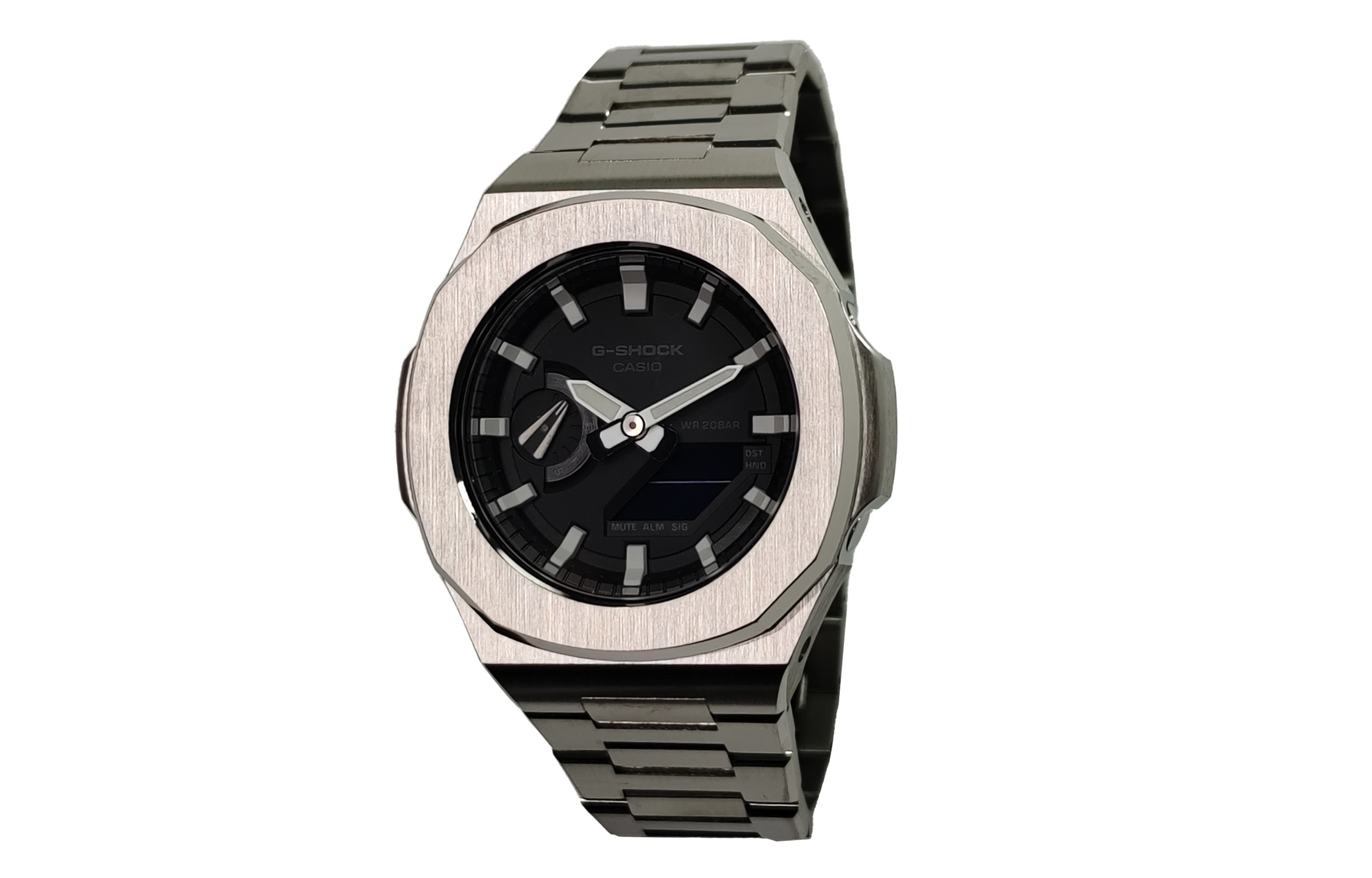 

CASIO Часы Retrofit Series Electronic Movement Stainless Steel Strap Watch Men's Watch Black Dial