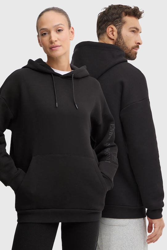 

Хлопковая блузка Ea7 Emporio Armani, черный
