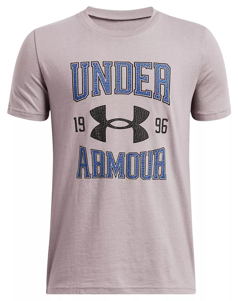 

Футболка с винтажным логотипом Under Armour для мальчиков UA, цвет Tetra Gray/Tech Blue