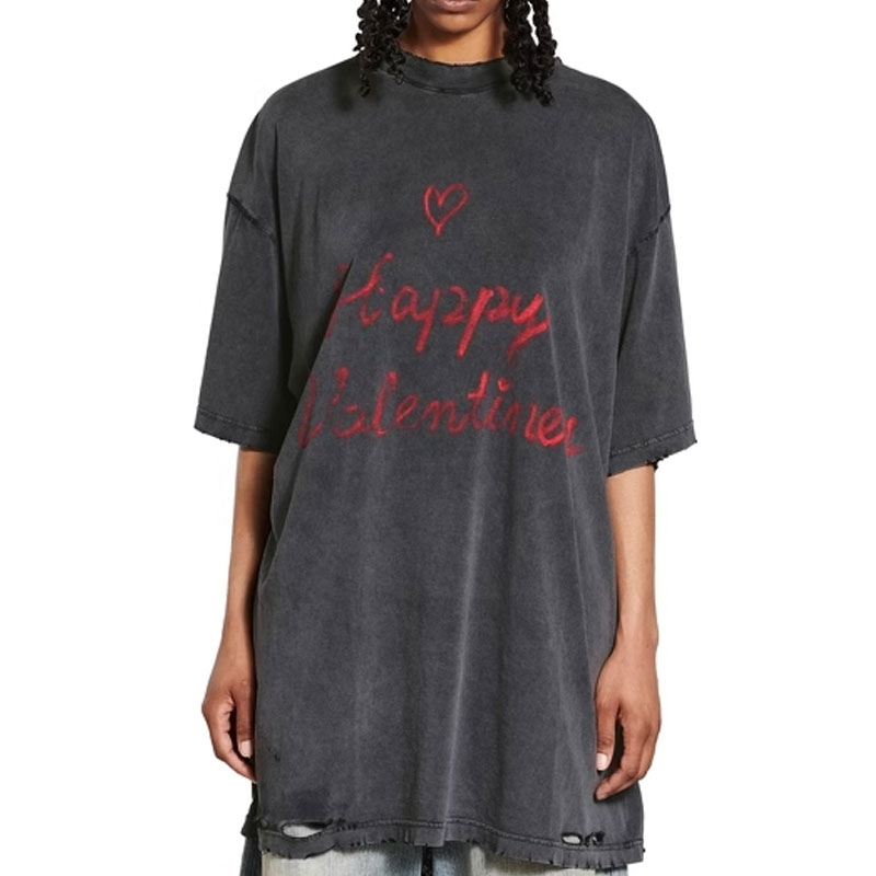 Футболка SS25 Regular женская Gray Regular Fit Balenciaga, серый — фото 4