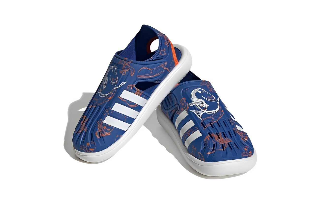 Детские сандалии Disney X Water Sandal PS Белый/Королевский синий/Папоротниковый зеленый Adidas — фото 3