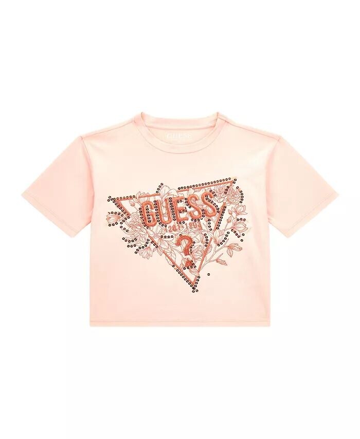 

Рубашка с коротким рукавом для больших девочек Guess, розовый