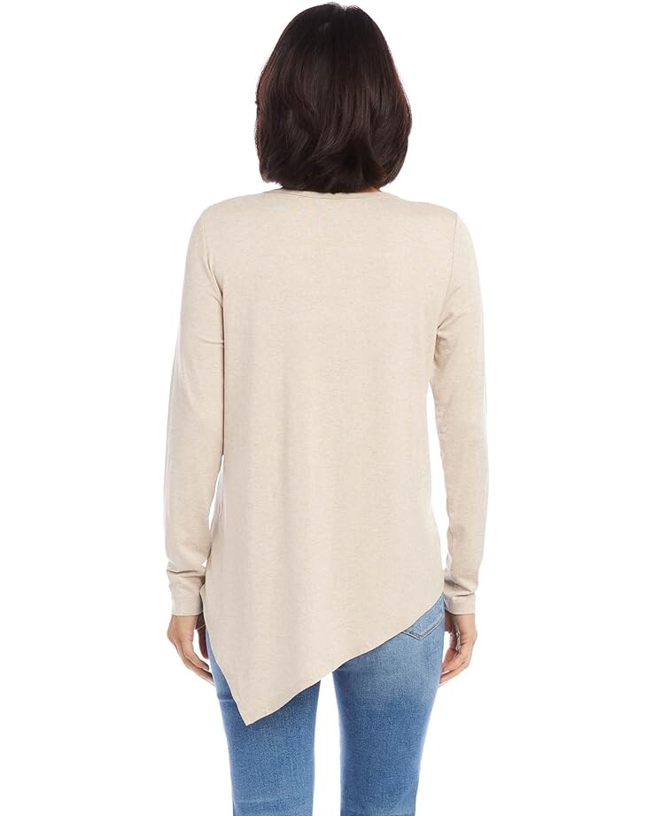 

Топ Karen Kane Embellished Asymmetric Top, цвет Oatmeal