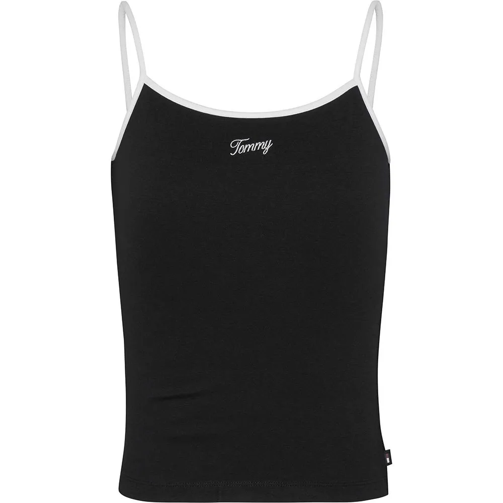 

Футболка Tommy Jeans Slim Script Binding, черный