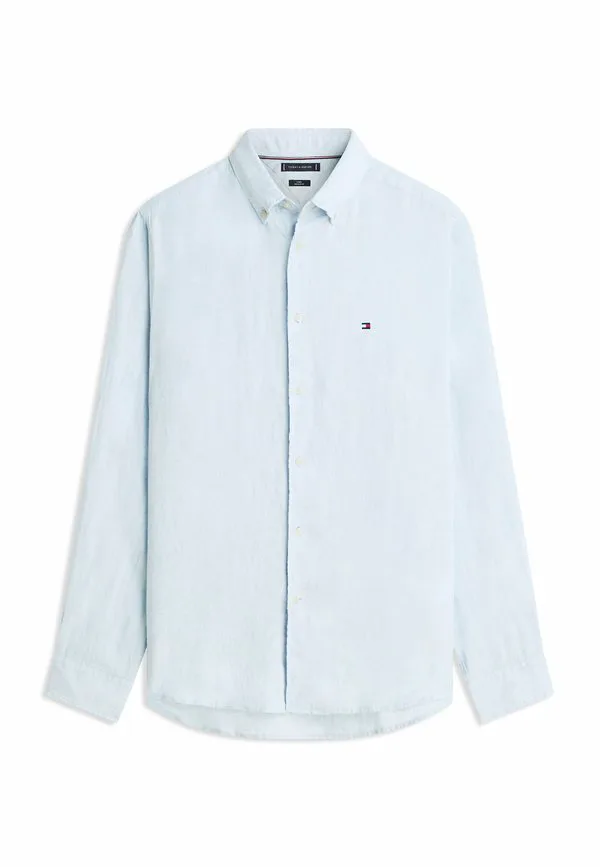 Рубашка прямого кроя из чистого выстиранного материала. Tommy Hilfiger, Sky Blue — фото 4