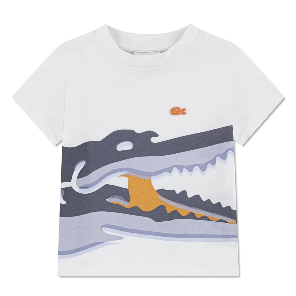 Детская футболка Lacoste 947552 с коротким рукавом Lacoste kids, белый