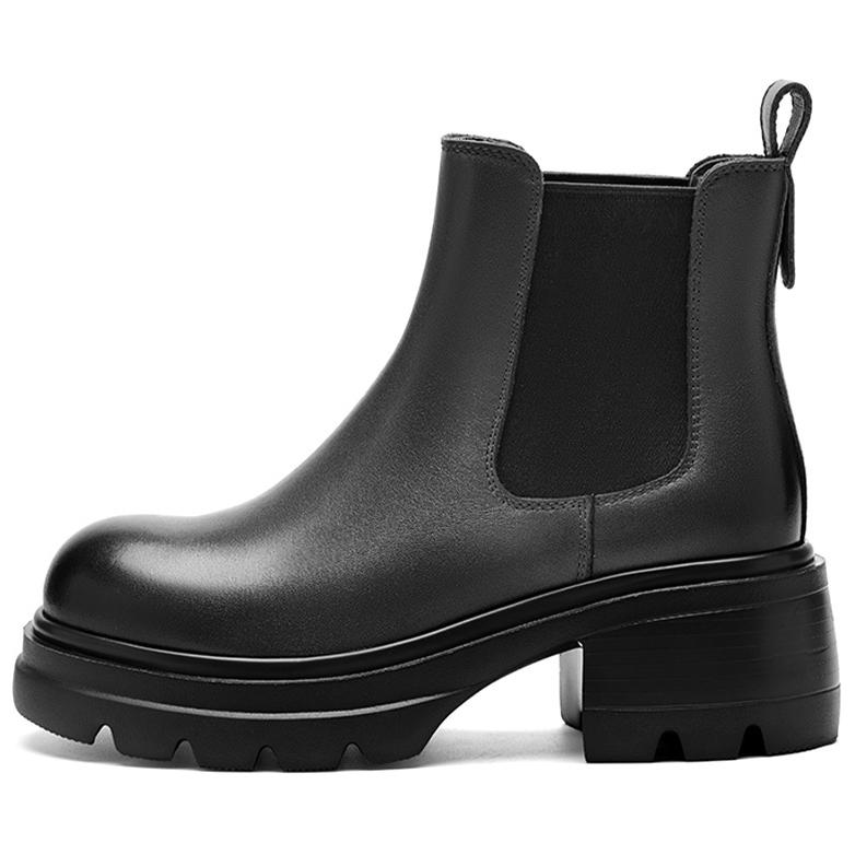 NINE WEST Челси ботинки женские короткие 6,6 см черные на подкладке из флиса, цвет Black (Fleece-Lined)