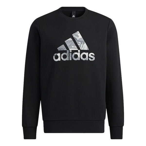 

Толстовка Men's adidas Camouflage Printing Logo Round Neck Sports Long Sleeves Black, черный