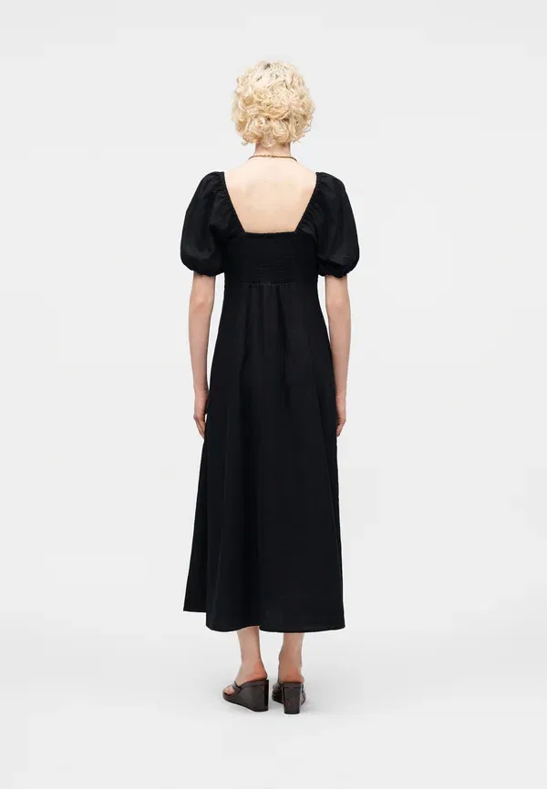 Платье-рубашка Gap, Button Front Day Dress, истинный черный — фото 3